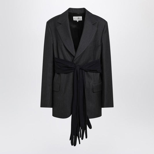 MM6 Maison Margiela Wool-Blend Jacket With Gloves