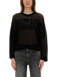 Moschino Jeans Mesh Shirt With Logo