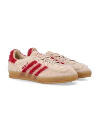 Adidas Originals Adidas Gazelle Bold Beige And Red Knit Sneakers