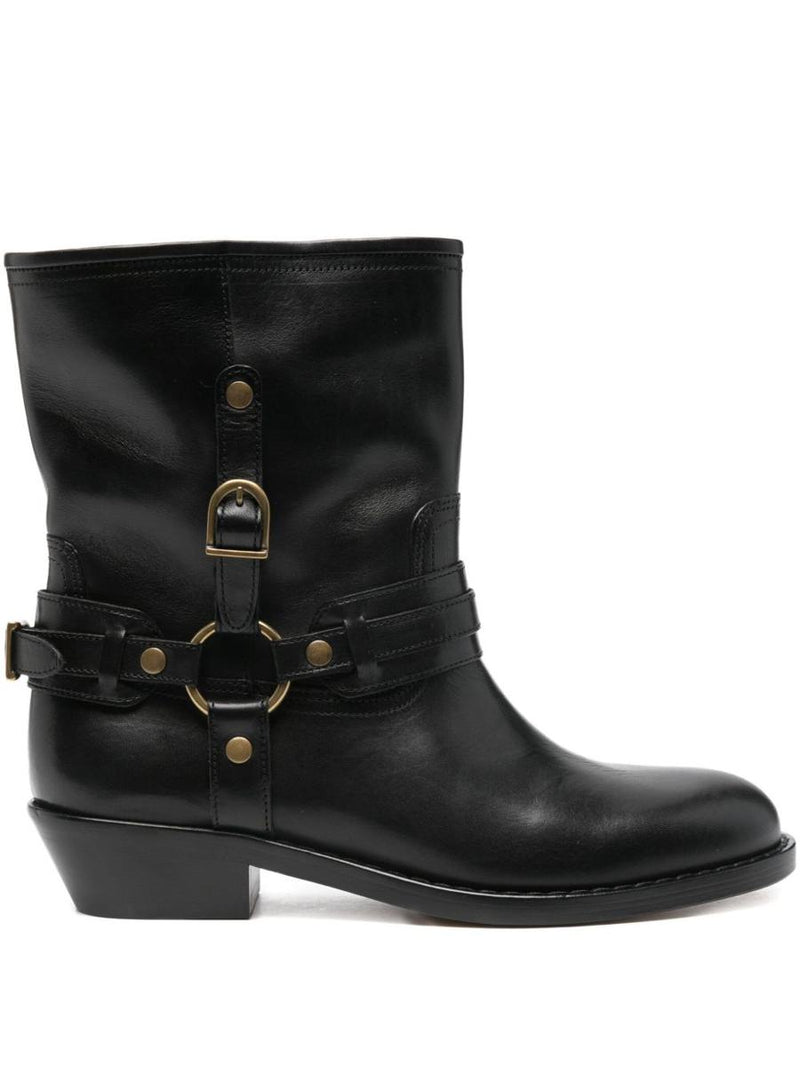 Isabel Marant Leather Biker Boots