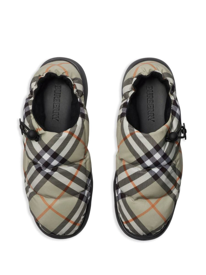 Burberry Check Pattern Pillow Mules