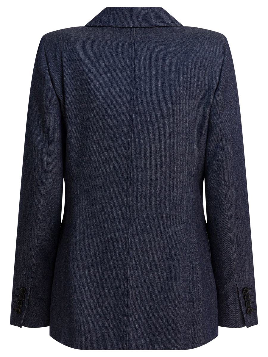 Max Mara Denim-Effect Double-Breasted Blazer