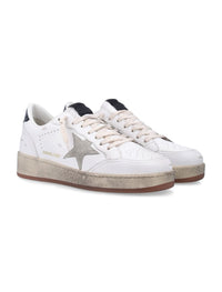 Golden Goose Ball Star White And Gray Leather Sneaker