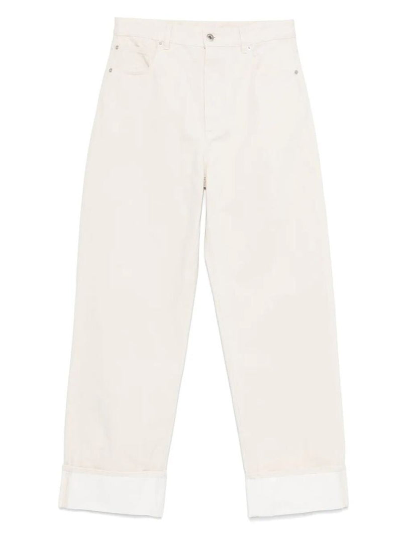 Bottega Veneta Back Print Straight Leg Jeans Clothing