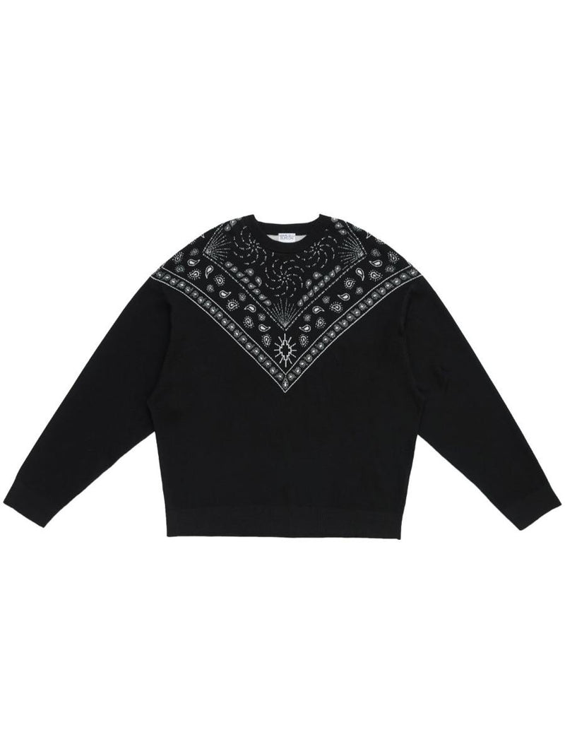 Marcelo Burlon County Of Milan Bandana Knit Comfort Crew Clothing