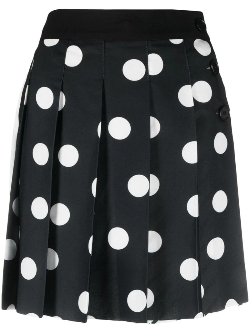 Msgm Polka Dot Pleated Mini Skirt