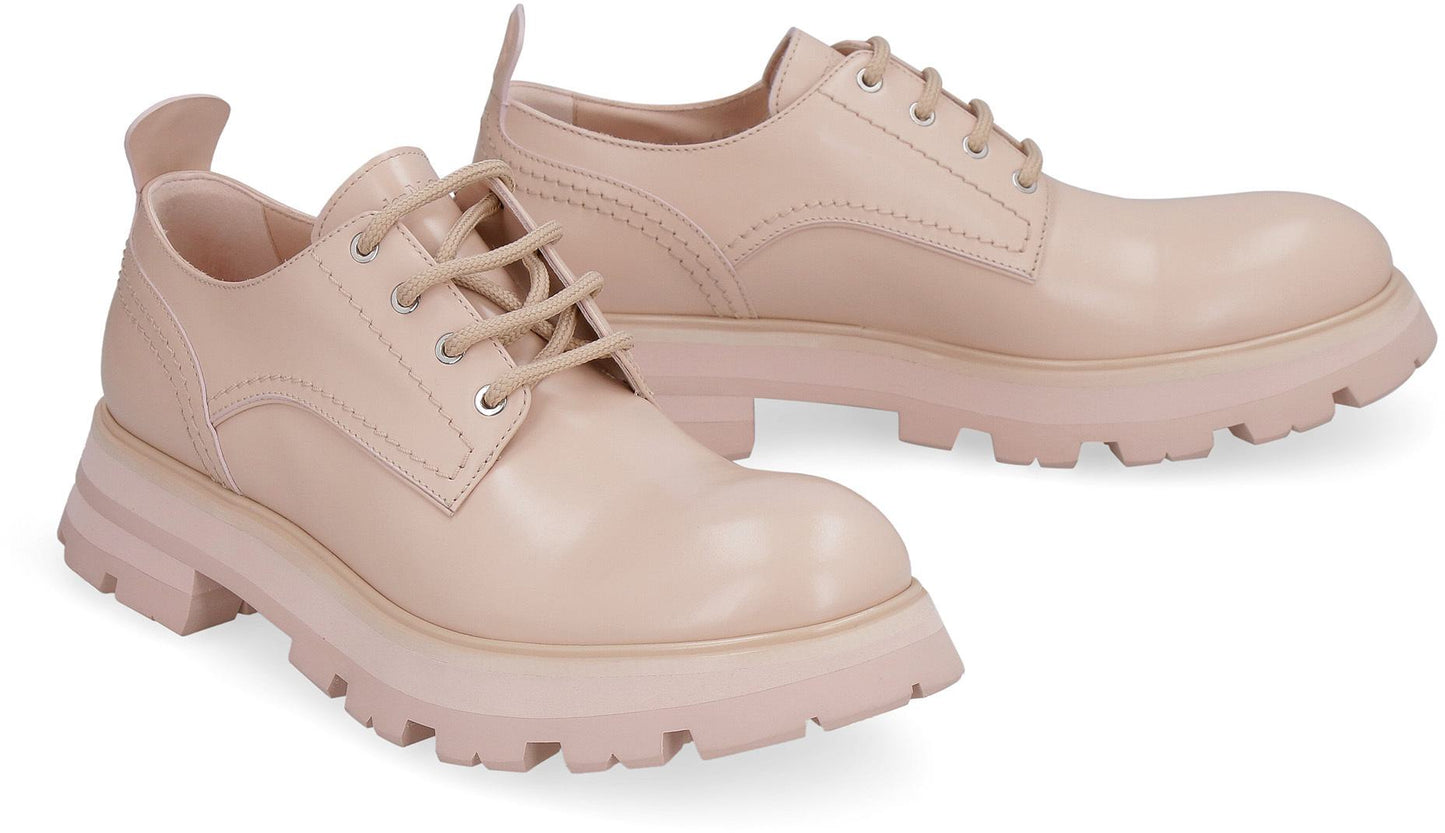 Alexander McQueen Wander Leather Lace-Up Shoes
