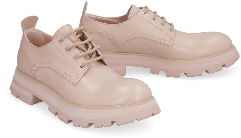 Alexander McQueen Wander Leather Lace-Up Shoes