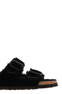 Birkenstock Arizona - Suede Lamb Fur Slipper