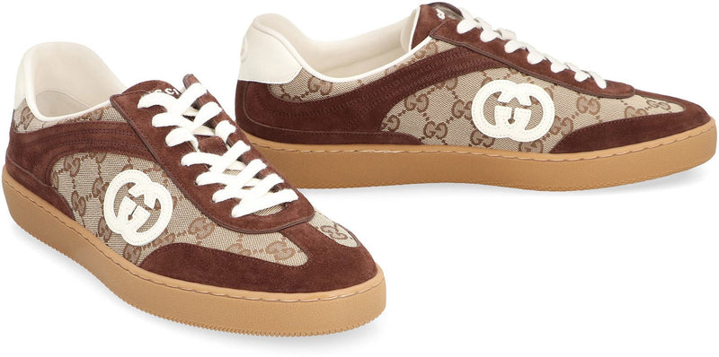 Gucci Fabric And Leather Sneakers