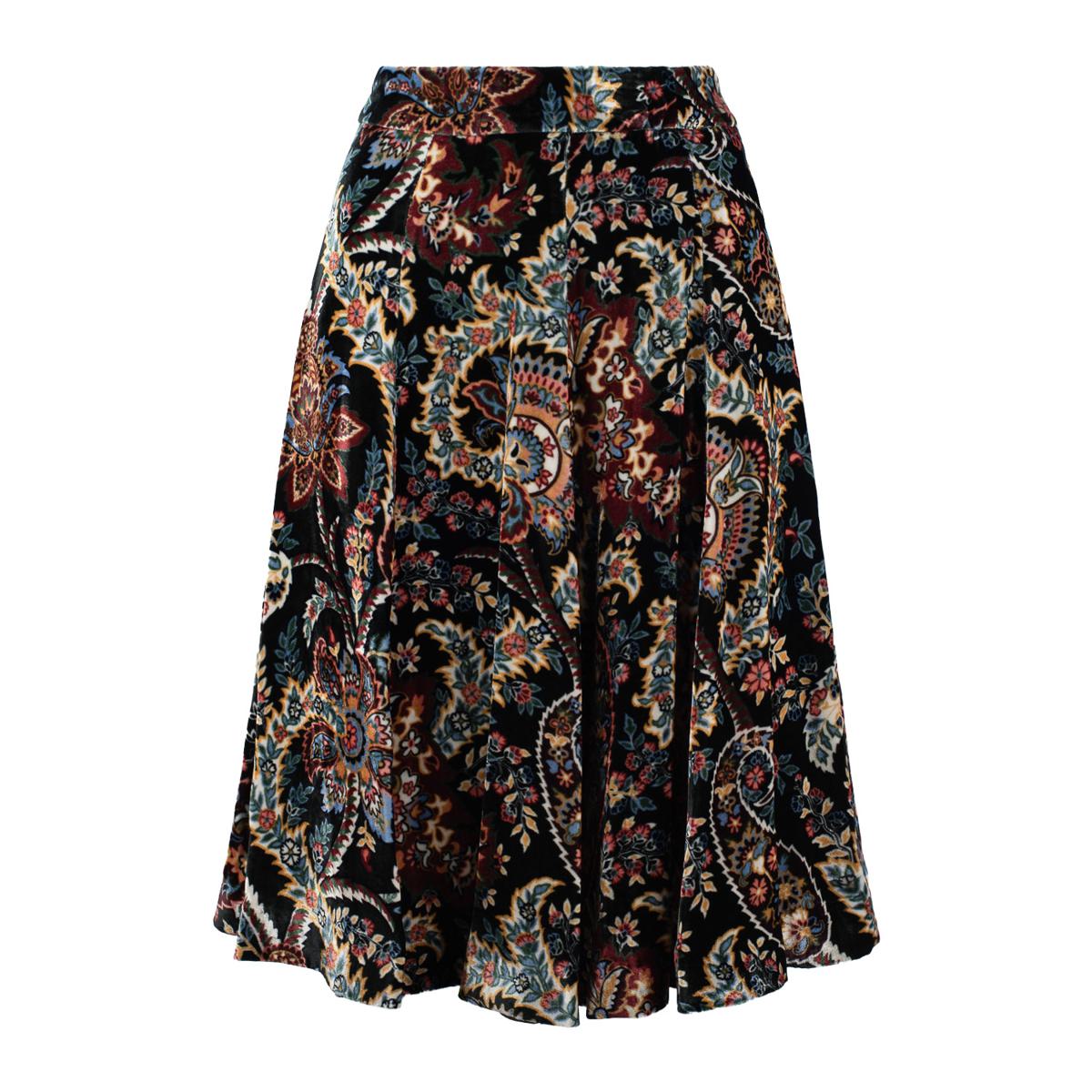 Etro Printed Velvet Skirt