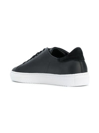 '90 Clean' Black Low Top Sneakers With Logo Lettering On The Side In Leather Man