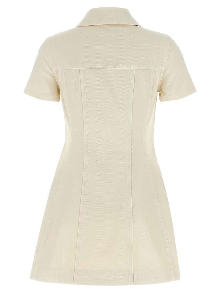 Self-Portrait 'Cream Collared Denim Mini' Dress