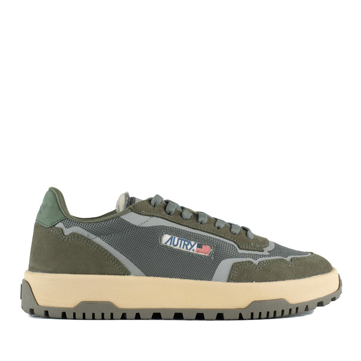 Autry Wildpace Low Mesh And Suede Sneakers Schio And Military