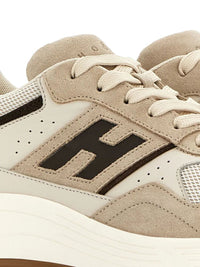 Hogan Suede, Smooth Leather And Mesh Hyperlight Sneakers Shoes