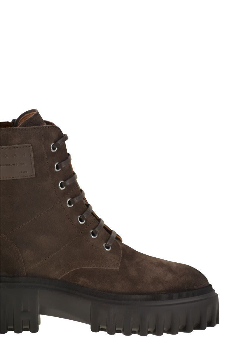 Hogan H700 - Suede Combat Boots