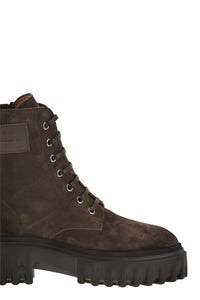 Hogan H700 - Suede Combat Boots