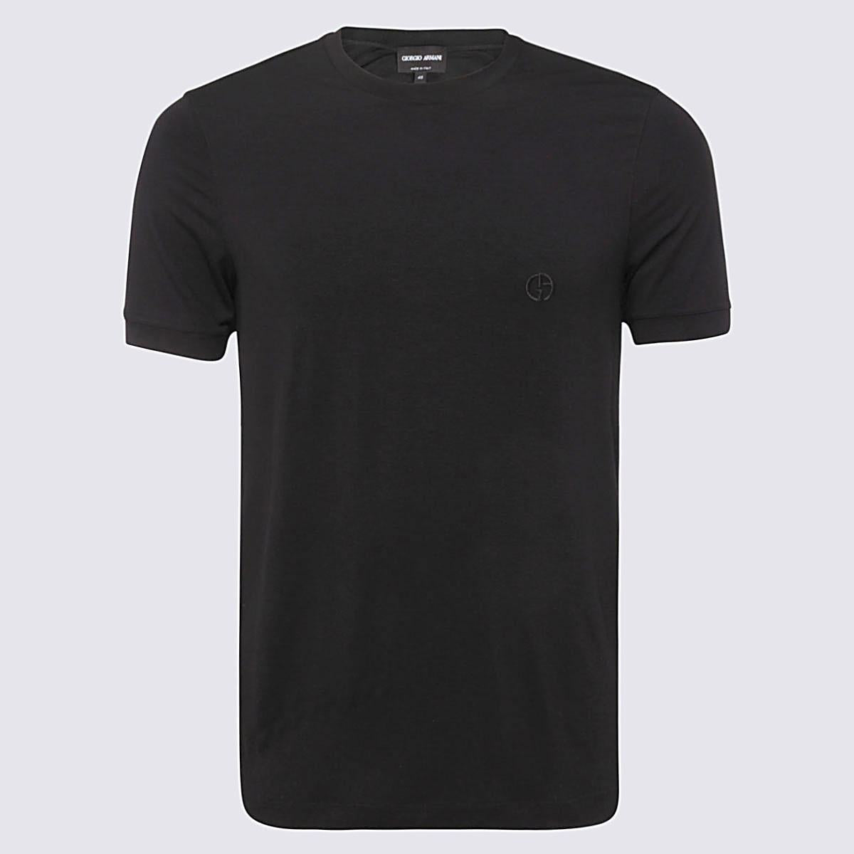 Giorgio Armani Black Cotton T-Shirt