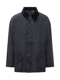 Barbour Barbour Black Waxed Jacket With Velvet Collar