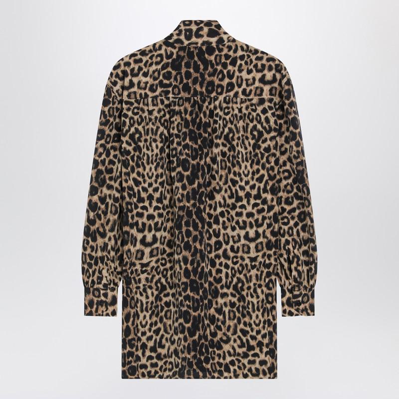Saint Laurent Leopard-Print Mini Dress