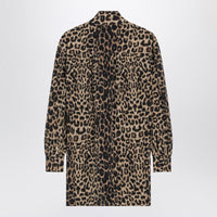Saint Laurent Leopard-Print Mini Dress