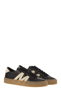 Moncler Monaco2 - Leather And Nubuck Sneakers.