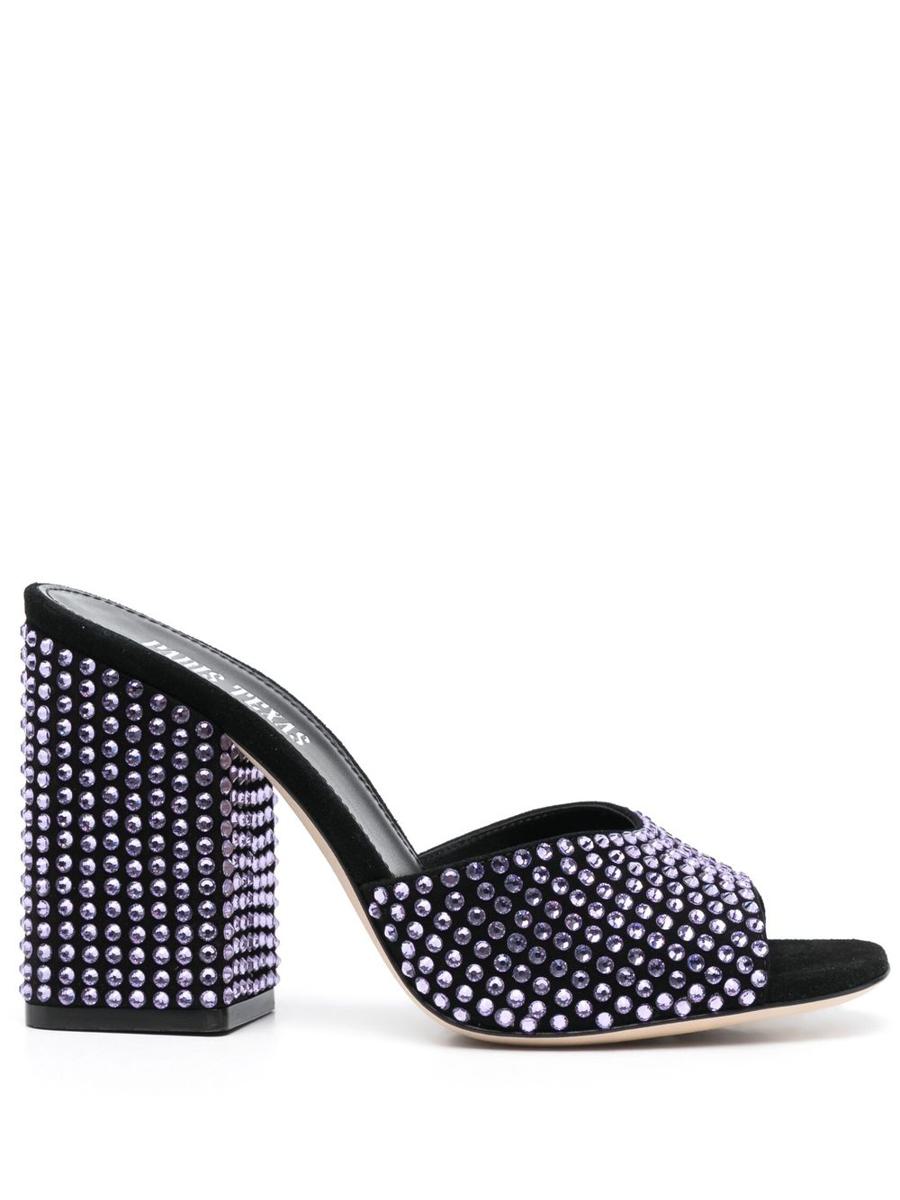 Paris Texas Anja Crystal Embellished Suede Mules