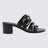 Balenciaga Black Leather City Sandals