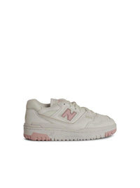 New Balance '550' White Leather Sneakers