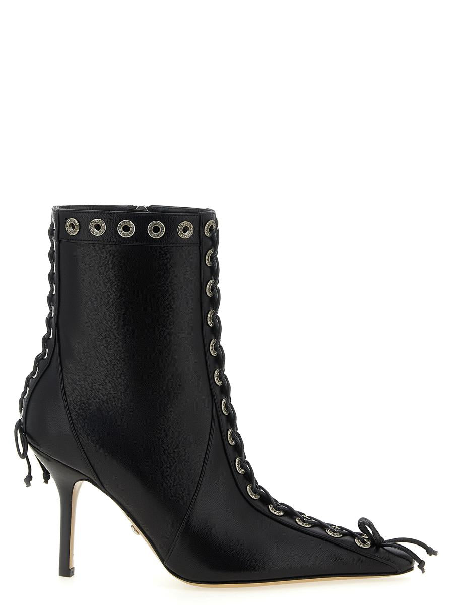 Mach & Mach 'Crystalized Corset' Ankle Boots