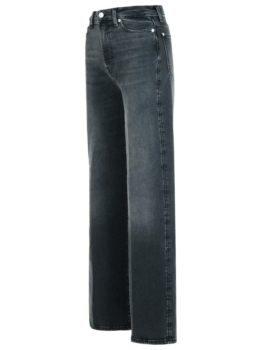 7 For All Mankind Black Cotton Blend Jeans