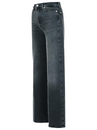 7 For All Mankind Black Cotton Blend Jeans