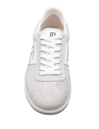 Balmain Swan Sneakers In Suede And Smooth Calfskin