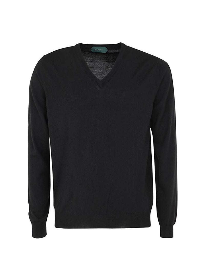 Zanone V-Neck Basic Pullover Clothing