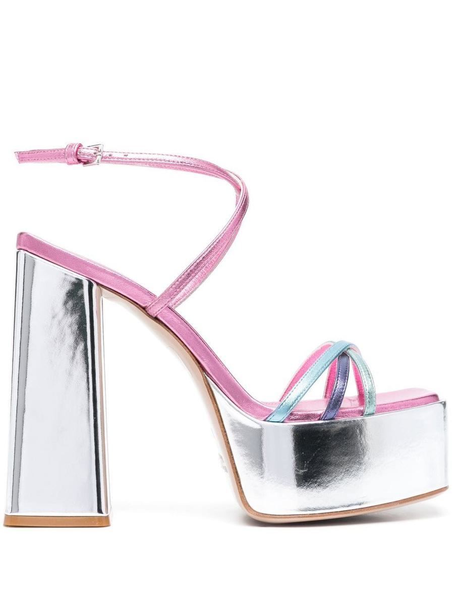 Haus Of Honey Wannabe Mirror Leather Sandals