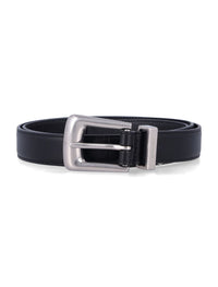 Saint Laurent Folk Smooth Leather Belt