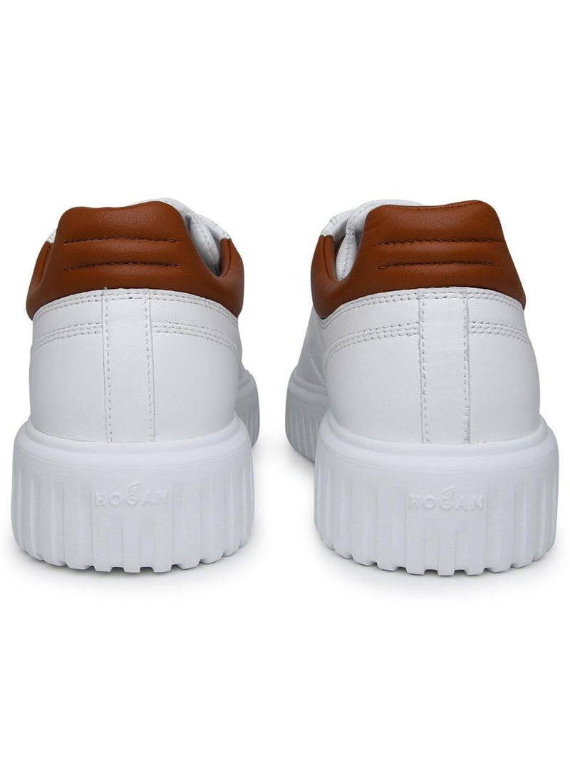 Hogan White Leather Sneakers