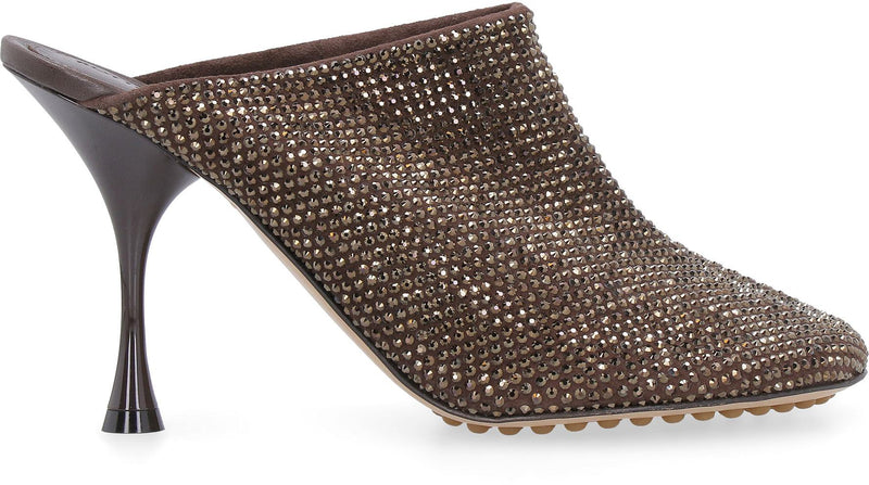 Bottega Veneta Sparkle Dot Sock Leather Mules