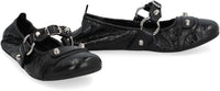Balenciaga City Leather Ballet Flats