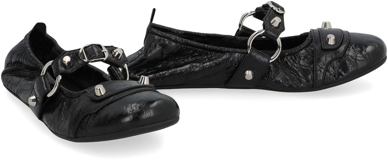 Balenciaga City Leather Ballet Flats