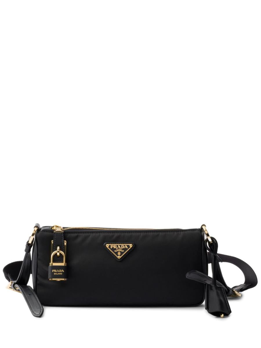 Prada Shoulder Bag In Re-Nylon And Leather