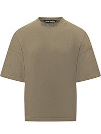 Palm Angels Palm Angels Green Logo Neck T-Shirt