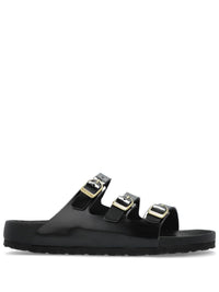 Birkenstock 'Florida' Black Leather Slippers