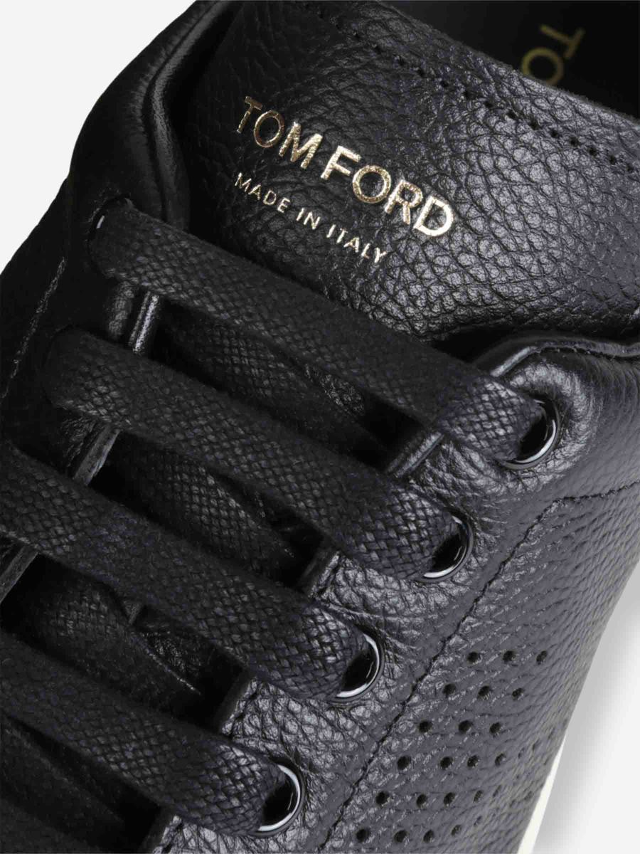 Tom Ford Leather Lace-Up Sneakers