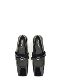 Versace Patent Leather Ballerina "Gianni Ribbon"