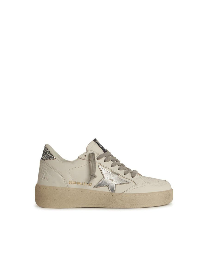 Golden Goose 'Ball Star' White Leather Sneakers