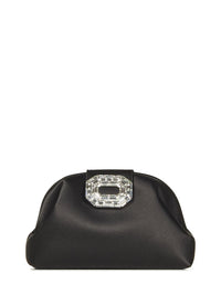 Amina Muaddi Camelia Satin Clutch