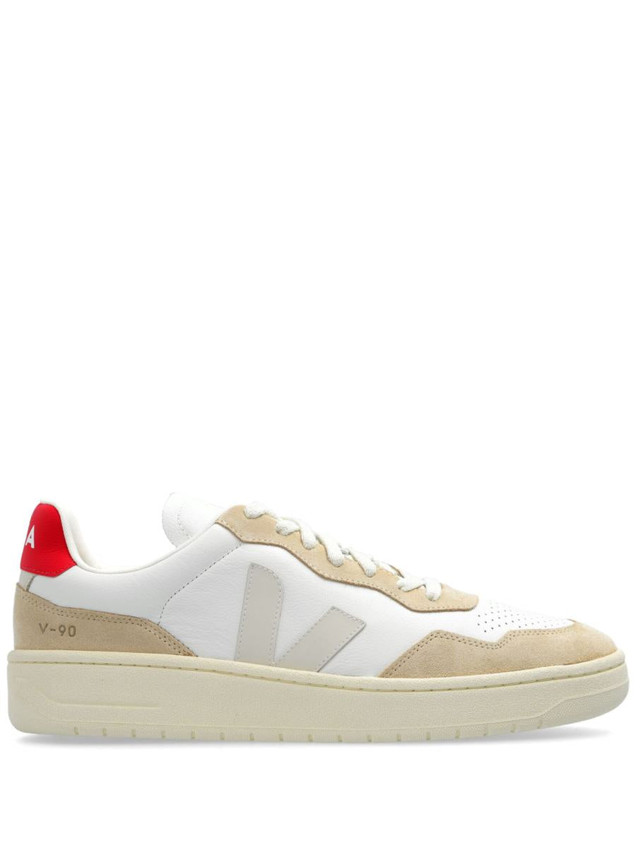 Veja V-90 Leather Sneakers
