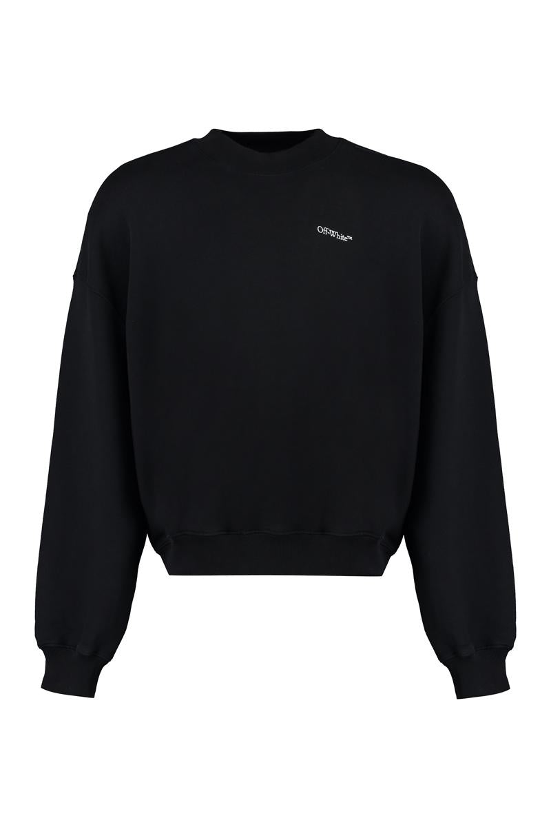 Off-White Cotton Crew-Neck Sweatshirt