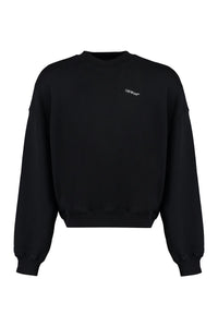 Off-White Cotton Crew-Neck Sweatshirt